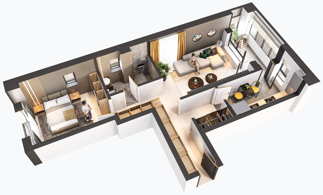 Apartamente cu 2 camere tip 2B, poza 2